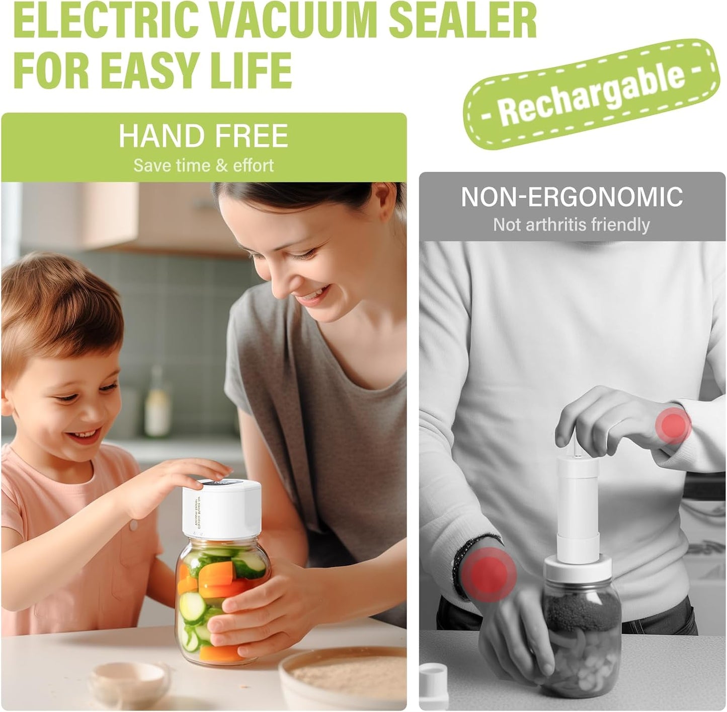 Electric Mason Jar Vacuum Sealer