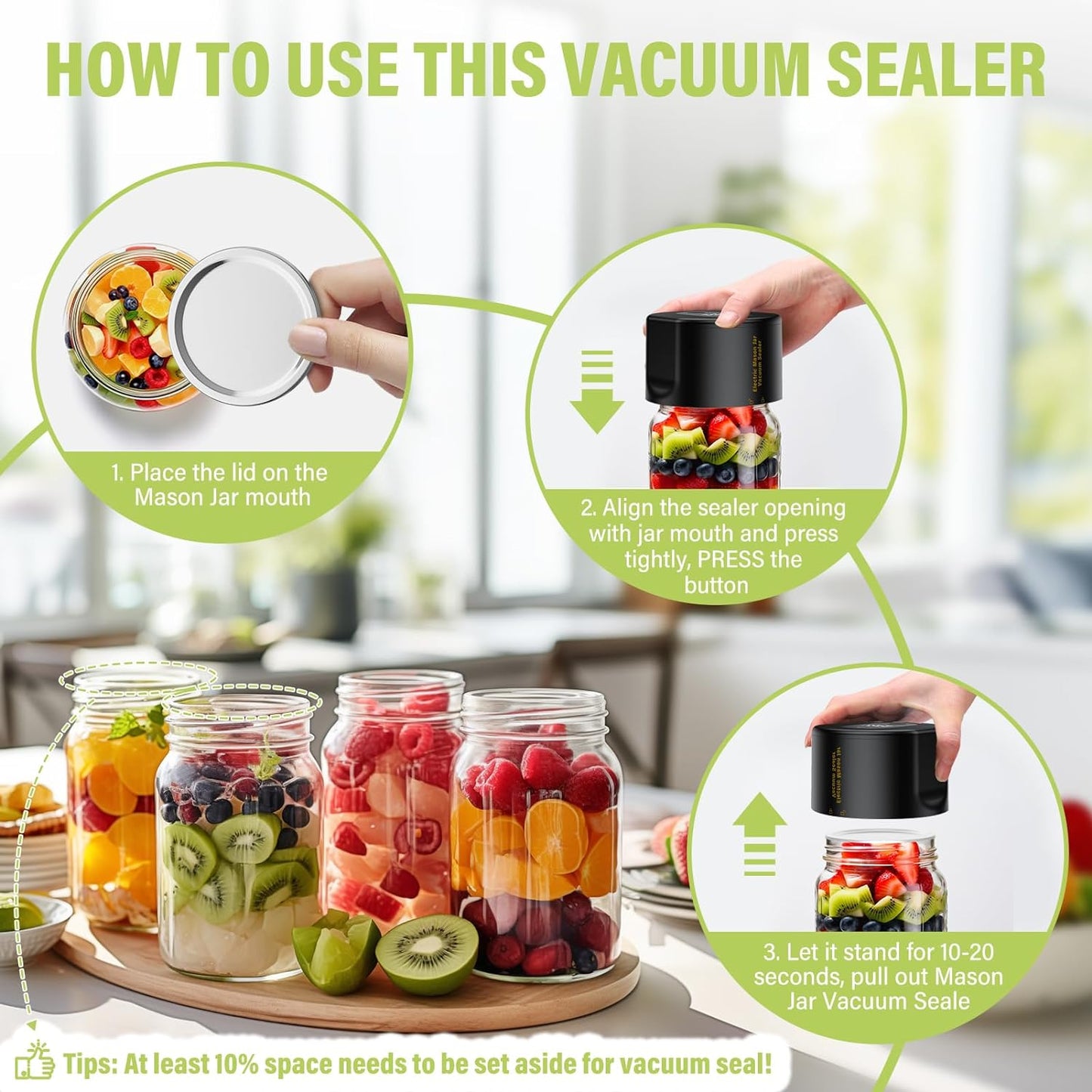 Electric Mason Jar Vacuum Sealer