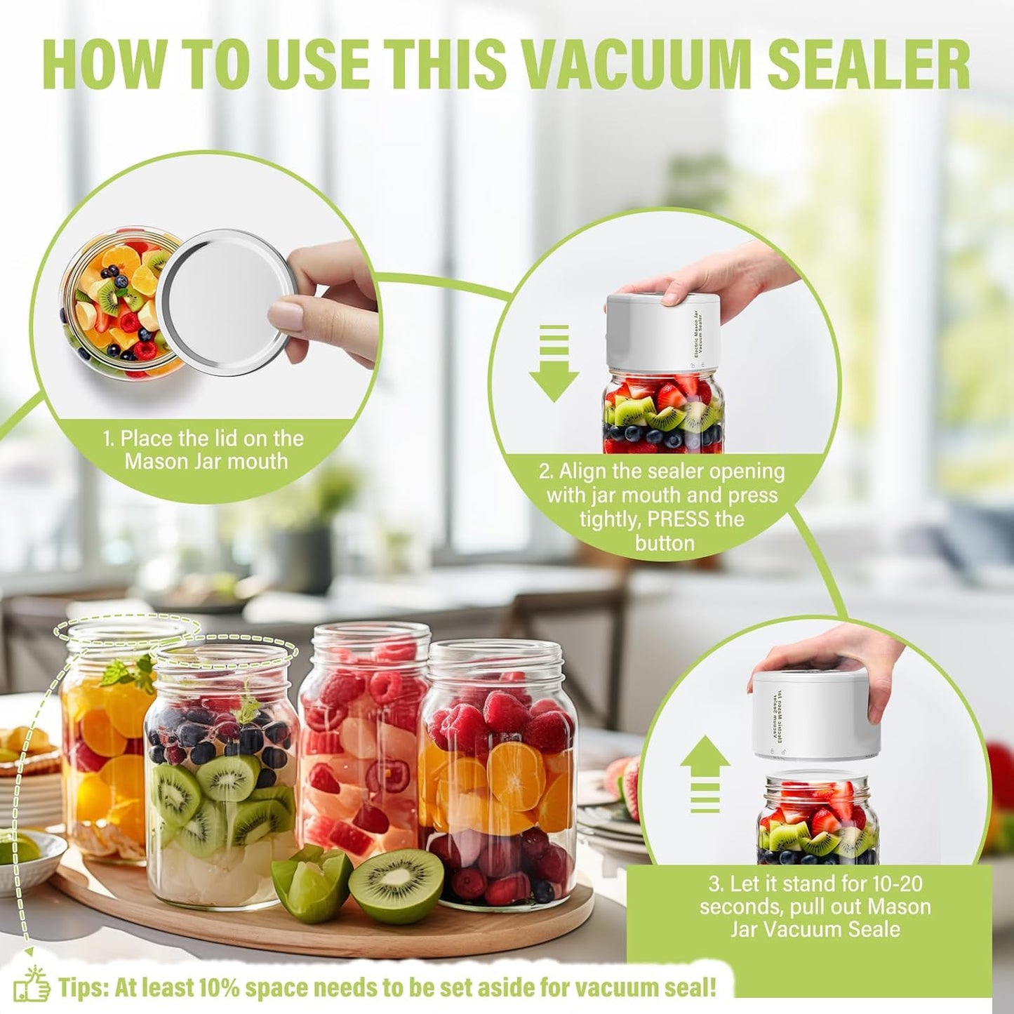 Electric Mason Jar Vacuum Sealer