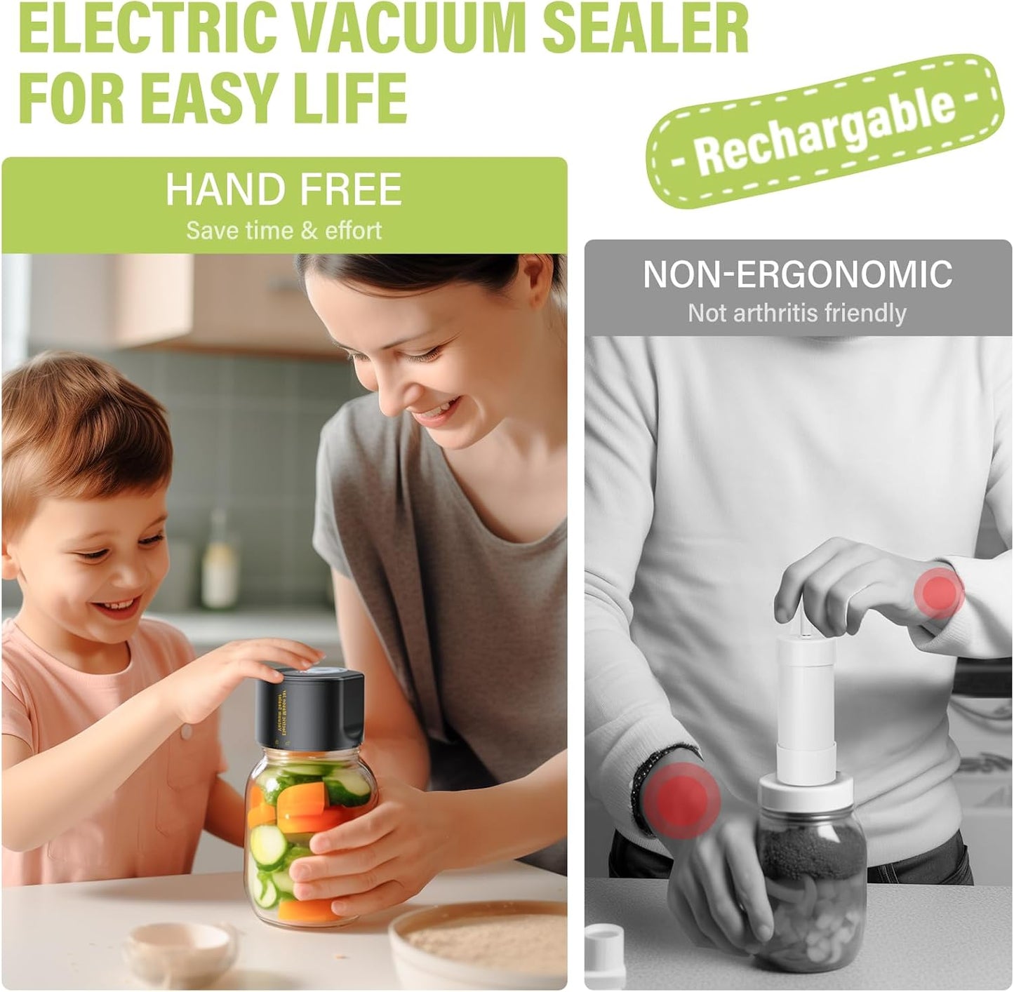 Electric Mason Jar Vacuum Sealer